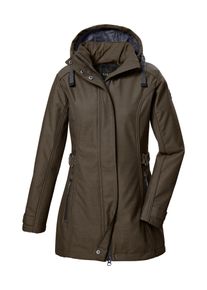 G.I.G.A. by Killtec Softshellparka "GW 22 WMN SFTSHLL PRK", Damen, Gr. 46, gr&uuml;n (olivgr&uuml;n), Oberstoff: Oberseite: 100% Polyester, R&uuml;ckseite: 100% Polyester, Futter: 100% Polyester, G.I.G.A. DX BY KILLTEC, Jacken Softshellparka, Softshell Parka, 8.000 mm wasserdicht, atmungsaktiv, abzippbare Kapuze