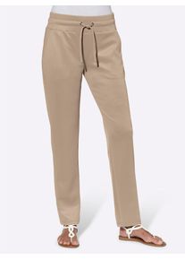 Schlupfhose Classic Basics, Damen, Gr. 27, Kurzgr&ouml;&szlig;en, beige, 95% Polyester, 5% Elasthan, unifarben, lang, Hosen Schlupfhose