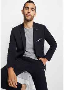Anzugsakko Cinque "CIMONOPOLI", Herren, Gr. 50, blau (dunkelblau), Web, Obermaterial: 48% Polyamid, 42% Viskose, 10% Elasthan, unifarben, slim fit, Sakkos Anzugsakko