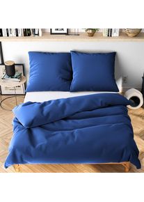 Bettw&auml;sche WOLKENFELD "Allergiker Bettw&auml;sche, unfassbar weich", blau (marineblau), B/L: 135cm x 200cm, 1 Stk., 1 Stk., Microfaser, B/L: 80cm x 80cm, 2 tlg., Microfaser, Obermaterial: 100% Polyester, Bettw&auml;sche, Bettw&auml;sche, 135x200 cm, 155x220 & &Uuml;bergr&ouml;&szlig;en I inkl. Kissenbez&uuml;ge 80x80 I Uni
