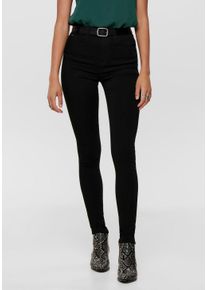 Skinny-fit-Jeans Only "ONLFOREVER BLACK LIFE HW SK SOO796C NOOS", Damen, Gr. XL (42), L&auml;nge 32, schwarz, Denim/Jeans, Obermaterial: 91% Modal, 8% Elastomultiester, 1% Elasthan, unifarben, skinny fit, Jeans Skinny-fit-Jeans