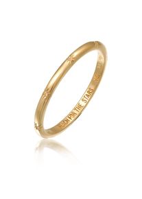 Silberring HAZE & GLORY "Ring Bandring 375 Gelbgold - My dainty Star" Gr. 54, gold, Fingerringe, Damen, 54, Gelbgold 375, Silberring