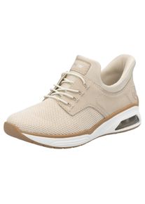 Slip-On Sneaker Rieker "Ready2GO", Damen, Gr. 41, beige (hellbeige), Lederimitat, Textil, Schuhe Slip-On Sneaker, Freizeitsneaker, Halbschuh, Schlupfschuh, Gummizug, Elastikeinstieg