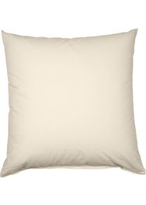 Kissenbezug Janine "PIANO 0125 31 80x80", beige (natural), B:80cm L:80cm, Mako-Soft-Seersucker, Seersucker, Kissenbez&uuml;ge, Kissenbezug, mit Rei&szlig;verschluss