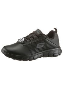 Berufsschuh Skechers "Sure Track Erath Schn&uuml;rschuh" Gr. 39, schwarz, 39, Leder, Schuhe, Berufsschuh, Schn&uuml;rschuh f&uuml;r Gastronomie,Pflege mit rutschhemmender Laufsohle, Topseller