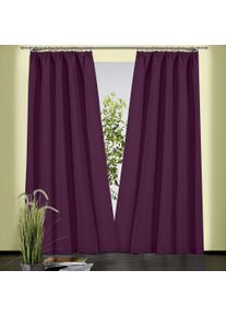Weckbrodt-Gardinen Vorhang WECKBRODT "Sento" Gr. 4, lila (aubergine), B:135cm H:245cm, Baumwolle, Polyester, Gardinen, Vorhang, Baumwolle, blickdicht, matte Struktur, unifarben, Gardine, Store