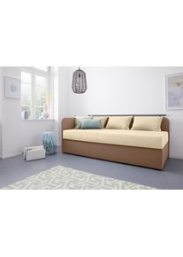 Polsterliege Maintal "Diana", braun (cappuccino), B:93cm, Komplettbetten, Polsterliege