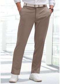 Stretch-Hose John Devin "regular-fit", Herren, Gr. 36, L&auml;nge 34, grau (taupe), Jersey, Obermaterial: 67% Viskose, 29% Polyamid, 4% Elasthan, unifarben, regular fit lang, Hosen Stretch-Hose, bequeme Hose aus elastischer Qualit&auml;t