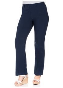 Webhose sheego, Damen, Gr. 56, Normalgr&ouml;&szlig;en, blau (marine), 70% Viskose, 25% Polyamid, 5% Elasthan, unifarben, Hosen Webhose