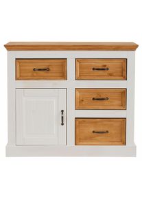 Sideboard OTTO HOME "Selma", wei&szlig; (wei&szlig;, gebeizt), B:100cm H:87cm T:38cm, Sideboards, Sideboard, Kommode, Breite/H&ouml;he 100/87 cm