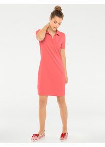 Shirtkleid Heine "Polokleid", Damen, Gr. 50, Normalgr&ouml;&szlig;en, orange (koralle), 95% Baumwolle, 5% Elasthan, unifarben, kurz, Kleider Shirtkleid