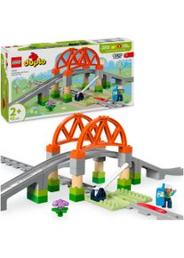 Konstruktionsspielsteine Lego "Eisenbahnbr&uuml;cke und Schienen &ndash; Erweiterungsset (10426)", bunt, Spielbausteine, Kinder, Kunststoff, Konstruktionsspielsteine, Lego DUPLO Town; Made in Europe
