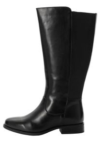 Weitschaftstiefel sheego, Damen, Gr. 37, XXL-Schaft, schwarz, Glattleder, Leder, Schuhe Weitschaftstiefel