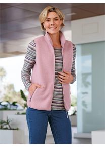 Fleeceweste Casual Looks, Damen, Gr. 54, lila (mauve), 100% Polyester, unifarben, Westen Fleeceweste