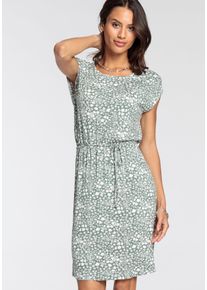 Sommerkleid Laura Scott, Damen, Gr. 42, N-Gr, bunt (gebl&uuml;mt aop), Single Jersey, Obermaterial: 95% Viskose, 5% Elasthan, gebl&uuml;mt, figurumspielend mini, Rundhals, angeschnitten, Kleider Sommerkleid, Mini-L&auml;nge, l&auml;ssiger, eleganter Stil, Topseller