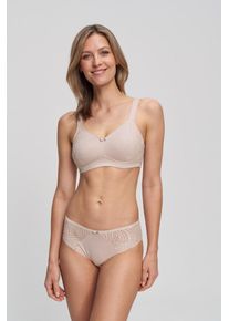Minimizer-BH SuSa "Minimizer ohne B&uuml;gel Nizza", Damen, Gr. 85, Cup D, sand, Obermaterial: 75% Baumwolle, 20% Polyamid, 5% Elasthan, unifarben, elastisch, BHs Minimizer-BH, reduziert die B&uuml;ste optisch um eine Cup-Gr&ouml;&szlig;e, ohne B&uuml;gel