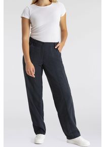 Stretch-Hose KjBRAND "Babsie", Damen, Gr. 26, K-Gr, blau (marine gestreift), Web, Obermaterial: 47% Baumwolle, 45% Polyester, 6% Viskose, 2% Elasthan, gestreift, regular fit lang, Hosen Stretch-Hose, mit Taschen