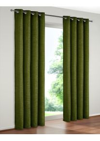 Vorhang WIRTH "Trondheim 234 g/m&sup2;" Gr. 7, gr&uuml;n (moosgr&uuml;n), B:132cm H:255cm, Chenille, Polyacryl, Gardinen, Vorhang