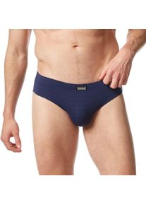 Slip Bruno Banani "CHECK LINE 2.0 SPORTSLIP", Herren, Gr. 7 (XL), blau (marine karo), Obermaterial: 90% Polyamid, 7% Elasthan, 3% sonstige Fasern, kariert, bequem, Unterhosen Slip