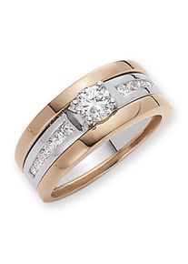 Ring-Set Firetti "Multipack Schmuck Geschenk Silber 925 Fingerringe" Gr. 19, rosa (silberfarben, ros&eacute;goldfarben, kristallwei&szlig;), Fingerringe, Damen, 19, Silber 925 (Sterlingsilber), 5mm, Ring-Set, mit Zirkonia (synth.)