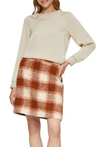 Langarmbluse s.Oliver, Damen, Gr. 46, beige, Satin, Obermaterial: 100% Polyester, unifarben, regular fit taillenbedeckt, Rundhals, Rippb&uuml;ndchen, Blusen Langarmbluse, in Satin Qualit&auml;t