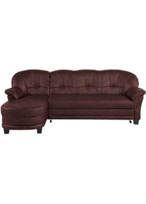 Ecksofa Home Affaire "Camelita, Landhaus Sofa, 2 Varianten: Recamiere- oder Ottomane, L-Form", braun (mokka), B:231cm H:86cm T:81cm, MELROSE/Struktur (100% Polyester);Microfaser PRIMABELLE (100% Polyester);MELROSE (100% Polyester), Sofas, Ecksofa, wahlweise mit Bettfunktion