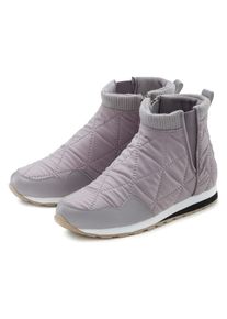 Winterstiefelette Vivance, Damen, Gr. 35, grau, Obermaterial: 50% Lederimitat, 50% Nylon. Decksohle: 100% Textilmaterial. Futter: 100% Textilmaterial. Laufsohle: 100% Synthetik, unifarben, Schuhe Winterstiefelette, in modischer Stepp-Optik, Ankle Stiefeletten, Outdoor Boots, Sneaker
