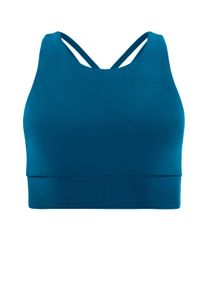 Sport-Bustier WINSHAPE "Functional Comfort Sport-BH SB103C", Damen, Gr. L, Normalgr&ouml;&szlig;en, gr&uuml;n (teal gr&uuml;n), 85% Polyester, 15% Elasthan, BHs Sport-Bustier, mit R&uuml;cken-Applikation