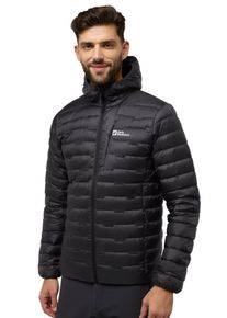 Daunenjacke JACK WOLFSKIN "PASSAMANI DOWN HOODY M RDS", Herren, Gr. M (50), grau (phantom), Obermaterial: 100% Polyamid. Futter: 100% Polyester. F&uuml;llung: 90% Entendaune, 10% sonstige Fasern, Jacken Daunenjacke