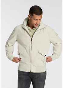 Allwetterjacke BOSS Orange "Ohice", Herren, Gr. 52, beige (light beige271), Web, Obermaterial: 88% Polyamid, 12% Elasthan, unifarben, regular fit h&uuml;ftlang, Strickb&uuml;ndchen, Jacken Allwetterjacke, wasserabweisend Kapuze verstaubar abnehmbar Strickb&uuml;ndchen Stehkragen