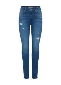Skinny-fit-Jeans Only "ONLBLUSH HIGH WAIST DES DNM", Damen, Gr. XS (34), L&auml;nge 32, blau (medium blau denim), Denim/Jeans, Obermaterial: 92% Baumwolle, 6% Elastomultiester, 2% Elasthan, unifarben, skinny fit kn&ouml;chellang, Jeans Skinny-fit-Jeans