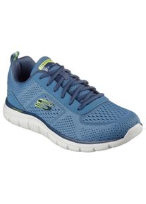 Schn&uuml;rschuh Skechers "TRACK-LESHUR", Herren, Gr. 41, blau, Lederimitat, Textil, Schuhe Schn&uuml;rschuh, Freizeitschuh, Trainingsschuh im Materialmix
