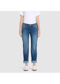 Straight-Jeans MAC "SUE relax", Damen, Gr. 40, L&auml;nge 29, indigo blau washed, Web, Obermaterial: 95% Baumwolle, 4% Polyester, 1% Elasthan, straight fit, Jeans Straight-Jeans, im Four-Pocket Style