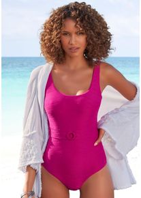 Badeanzug Sunseeker "Loretta", Damen, Gr. 42, Cup D, pink, Polyamid, Strukturmuster, unifarben, Badeanz&uuml;ge Badeanzug, herausnehmbare Softcups, Unterbrustgummi vorne, in trendigen Farben
