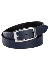 Lederg&uuml;rtel sheego, Damen, Gr. 95, blau (marine), G&uuml;rtel Lederg&uuml;rtel