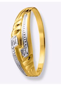 Fingerring Lady Gr. 19, gold (gelbgold 375), Fingerringe, Damen, 19, Metall, Fingerring