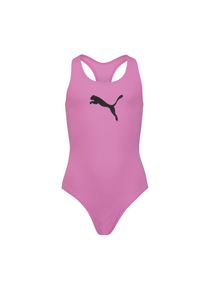 Badeanzug Puma "Puma SWIM GIRLS RACERBACK SWIMSUIT", Kinder, Gr. 140, N-Gr, pink (opera mauve), Obermaterial: 80% Polyamid, 20% Elasthan, Badeanz&uuml;ge Badeanzug, Racerback-Passform