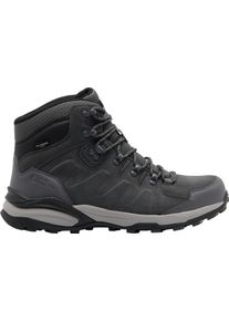 Hikingschuh Jack Wolfskin "REFUGIO TEXAPORE MID M", Herren, Gr. UK 12 - EU 47, Normalschaft, grau (slate), Obermaterial: Leder. Obermaterial 2: Textilmaterial. Futter: Polyester, Schuhe Hikingschuh