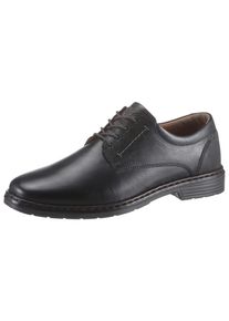 Schn&uuml;rschuh Josef Seibel "Alastair", Herren, Gr. 50, schwarz, Glattleder, unifarben, Schuhe Schn&uuml;rschuh, im leichten Used-Look, Freizeitschuh, Halbschuh, Schn&uuml;rschuh
