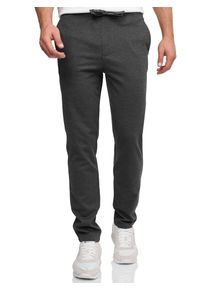Schlupfhose INDICODE "INHeino", Herren, Gr. M, N-Gr, grau (charcoal mix), Web, Obermaterial: 62% Polyester, 33% Viskose, 5% Elasthan, unifarben, regular fit kn&ouml;chellang, Hosen Schlupfhose