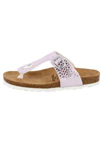 Zehentrenner Lico "Zehenstegpantolette Bioline Stone Kids", M&auml;dchen, Gr. 41, rosa, Synthetik, Schuhe Zehentrenner