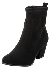 Stiefelette sheego, Damen, Gr. 37, schwarz, Lederimitat, Polyester, Schuhe Stiefelette