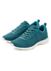 Sneaker Lascana "Turnschuhe", Damen, Gr. 35, blau (petrol), Obermaterial: 100% Textilmaterial. Decksohle: 100% Textilmaterial. Futter: 100% Textilmaterial. Laufsohle: 100% Synthetik, unifarben, Basic, Schuhe Sneaker, Schn&uuml;rhalbschuh, Halbschuh, Freizeitschuh ultraleicht VEGAN, Topseller