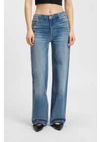 5-Pocket-Jeans HUGO BLUE "Gamala", Damen, Gr. 26, L&auml;nge 34, medium blau 428, Denim/Jeans, Obermaterial: 100% Baumwolle, unifarben, Jeans 5-Pocket-Jeans, Mid Rise im Baggy Fit