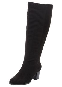 Weitschaftstiefel sheego, Damen, Gr. 38, XXL-Schaft, schwarz, Lederimitat, Polyester, Schuhe Weitschaftstiefel