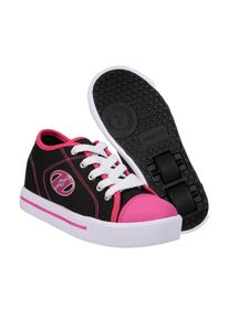 Sneaker Heelys "CLASSIC X2", M&auml;dchen, Gr. 31, schwarz-wei&szlig; (schwarz, wei&szlig;, pink), Synthetik, Schuhe Sneaker, mit 2 Rollen