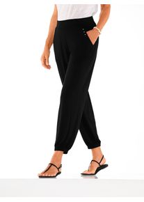 Haremshose Classic Basics, Damen, Gr. 40, Normalgr&ouml;&szlig;en, schwarz, 100% Viskose, unifarben, 7/8-L&auml;nge, Hosen Haremshose