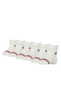Socken Tommy Hilfiger "TH BABY SOCK 6P ECOM", Jungen, Gr. 23-26, wei&szlig;, Materialmix, gestreift, unifarben mit Farbeinsatz, Socken Socken, mit ikonischen Streifenakzenten