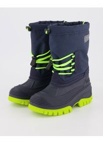 Winterboots CMP "KIDS AHTO WP SNOW BOOTS", M&auml;dchen, Gr. 33, blau (navy, lime), Synthetik, Textil, Schuhe Winterboots, Winterschuhe, Winterstiefel, Snowboots, wasserdicht