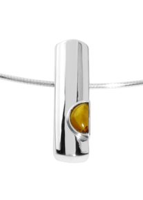 Kette mit Anh&auml;nger OSTSEE-SCHMUCK "- Gleiter-Ida-Marie - Silber 925/000 - Bernstein" Gr. 45, silber (silber 925, silberfarben, wei&szlig;), Schmuck_Sets, Damen, 45, Silber 925 (Sterlingsilber), Kette mit Anh&auml;nger